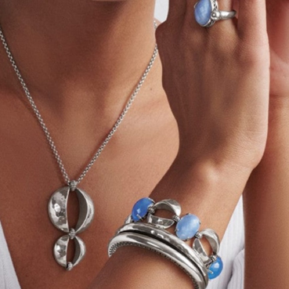NWT Brighton Stunning Blue Moon Link Bracelet